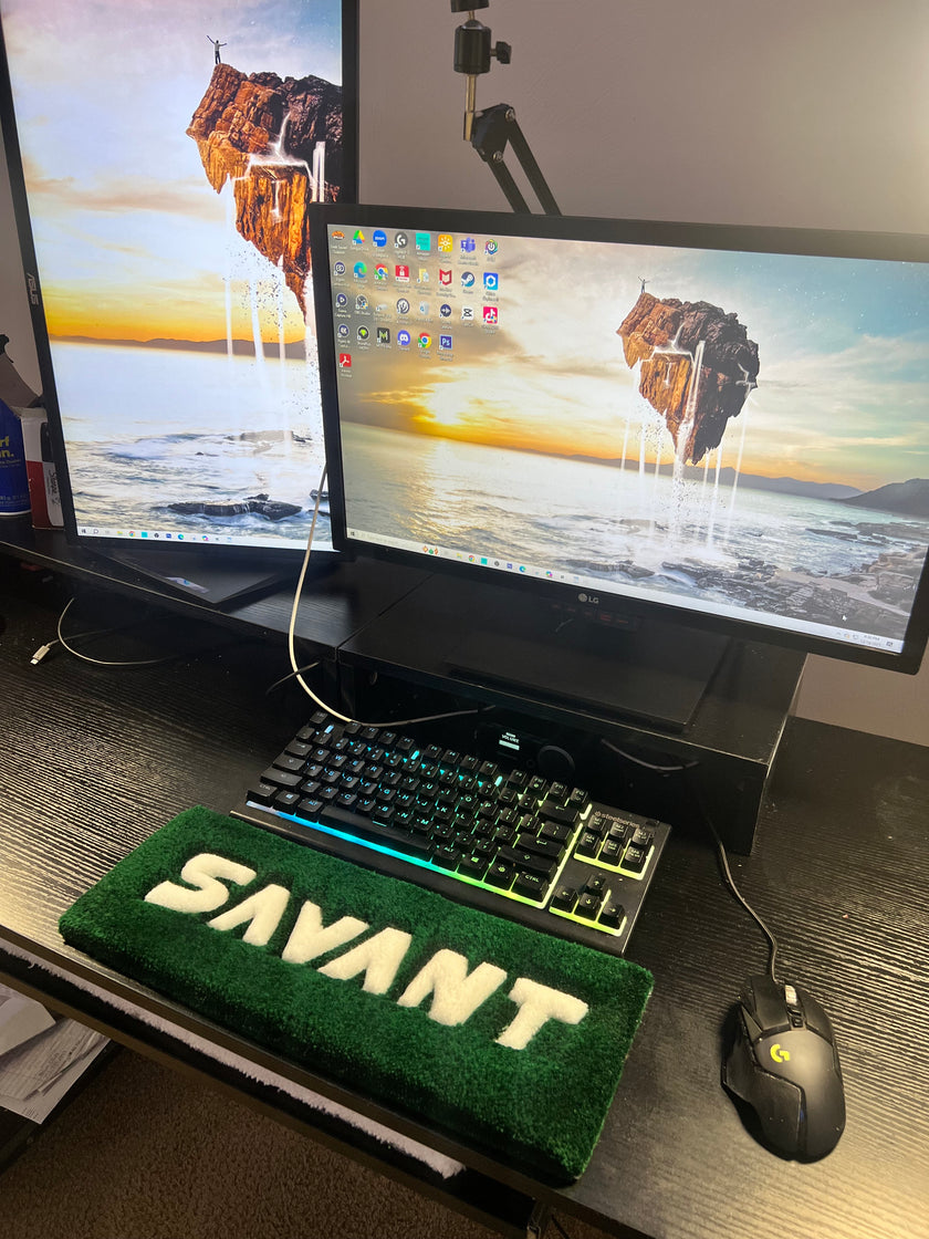 Canopy | The Deep Green & White Signature Keyboard Rug