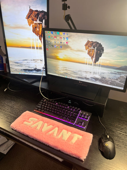 Cotton Candy | The Soft Pink & White Signature Keyboard Rug