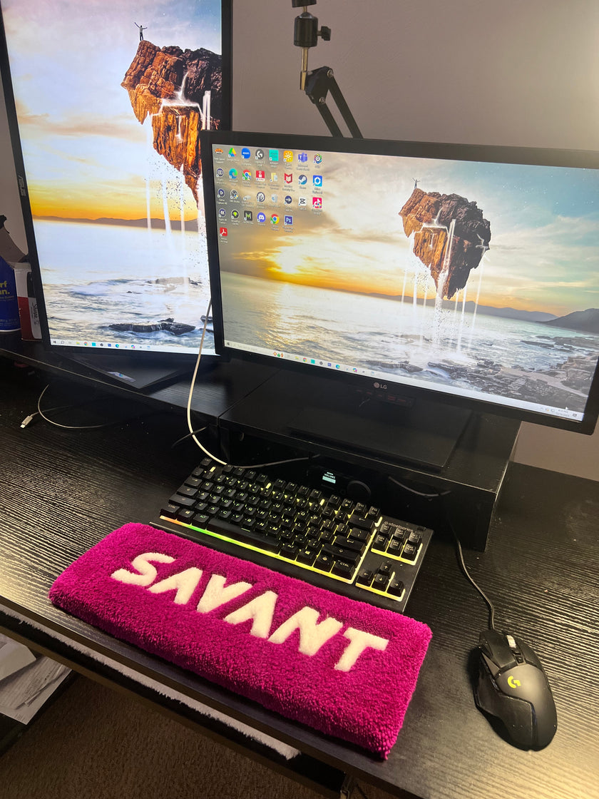 Amethyst | The Royal Purple & White Signature Keyboard Rug